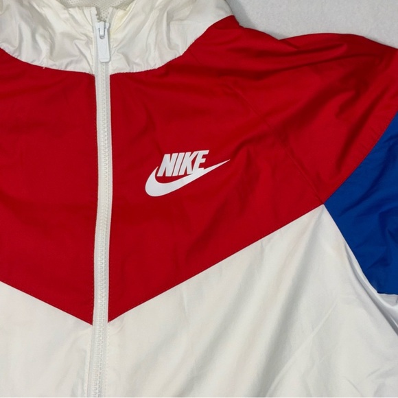 Nike Windrunner Jacket Boys XL Red White Blue Hooded Full Zip *Read Description - Picture 2 of 11
